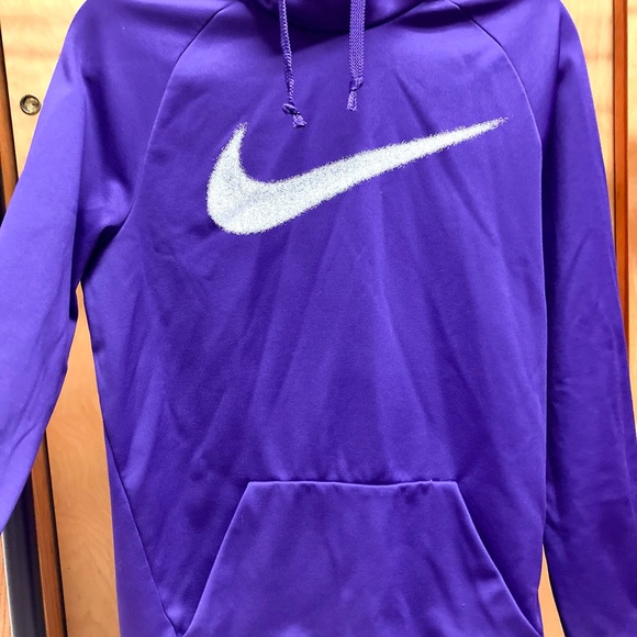 Nike Dri-Fit Swoosh Purple Hoodie Small Mens - Picture 2 of 2